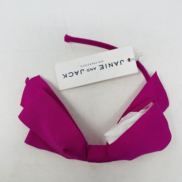 Janie and Jack Baby/Toddler Girls One Size Headband with Large Bow Fuchsia Pink - Picture 5 of 6